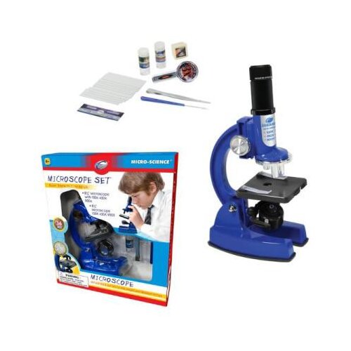  MIKROSKOP SET 36PCS 100/450/900X PLAVI 95/21361-50 Cene