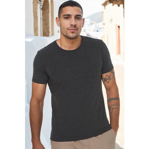 Dewberry T8569 BICYCLE COLLAR MEN'S T-SHIRT-ANTHRACITE-2 Cene