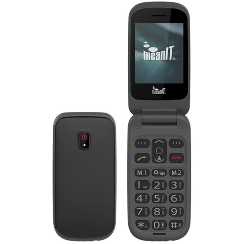 Mean IT Telefon mobilni, Dual SIM, 2.4”, SOS tipka, veliki znakovi – FLIP 1 Crni Cijene