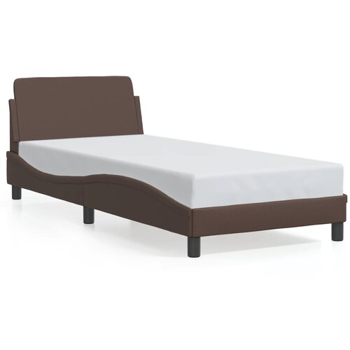 Maison Chic Postelja za odrasle - Posteljni Okvir z vzglavjem rjav 80x200 cm umetno usnje, (22080406) Cene