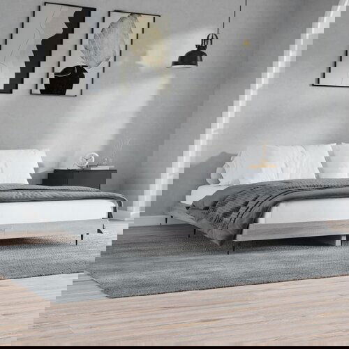 VidaXL Posteljni okvir siva sonoma 120x200 cm inženirski les Slike