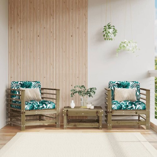  The Living Store Vrtni stoli 2 kosa impregnirana borovina - Vrtni Stol, (21443884) Slike