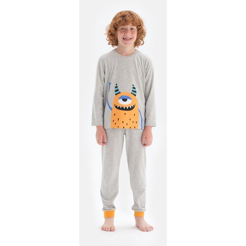 Dagi Pajama Set - Gray - Graphic Cene