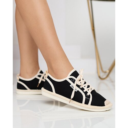 Resti Black Mokida woven women's sneakers - Footwear Cene