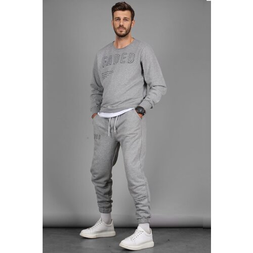 Madmext Gray Printed Men&amp;#039;s Tracksuit Set 4679 Slike