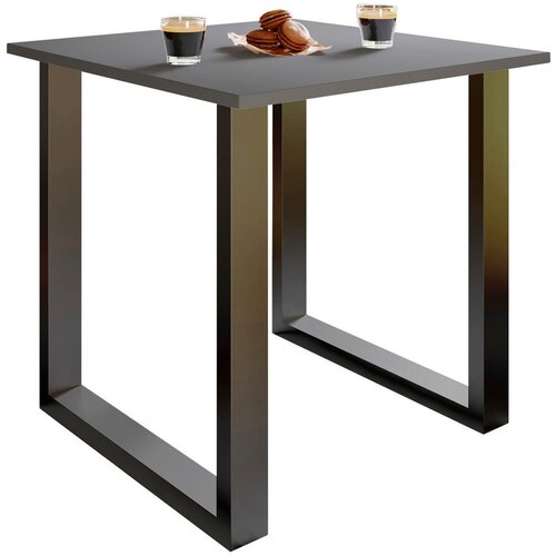 MID.YOU Pisalna Miza Lona, Antracit, Črna, 80x80cm Cene