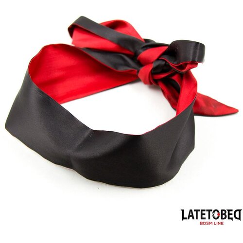 LATETOBED BDSM Line Satin Blindfold Red &amp;amp; Black Slike