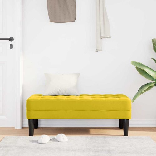  Klupa s jastukom Žuta 113 x 57 x 39 cm Bar&amp;scaron;un Slike