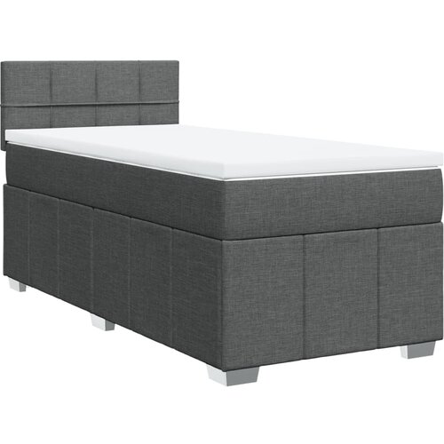 Maison Chic Box spring postelja - Vzmetna postelja z vzmetnico temno siva 100x200 cm blago SL11374, (21904365) Cene