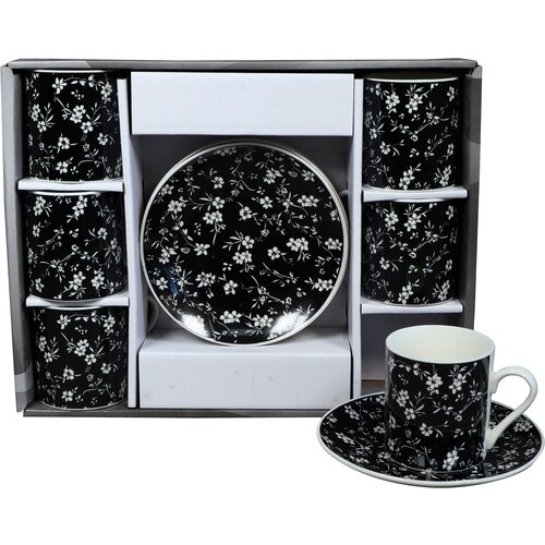 Sigma Set &amp;scaron;olja za kafu, porcelan, 120ml 6/1 (Crni/CV) YK120C-8881 Slike