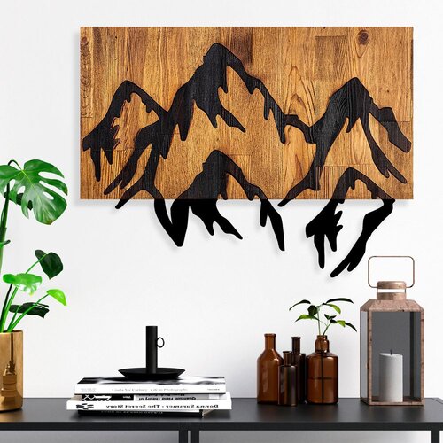 Wallity Zidna dekoracija Mountain 5, 58x3x44 cm, Smeđe boje Slike