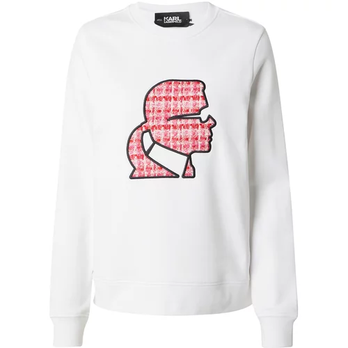 Karl Lagerfeld Sweater majica crvena / pastelno crvena / crna / prljavo bijela