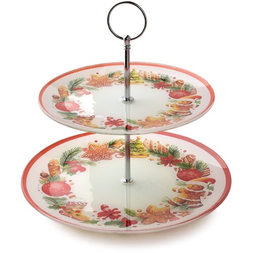 Mondex Etažer steklo Santa Lila 20x25cm prosojna 1 kos, (5000349972) Slike