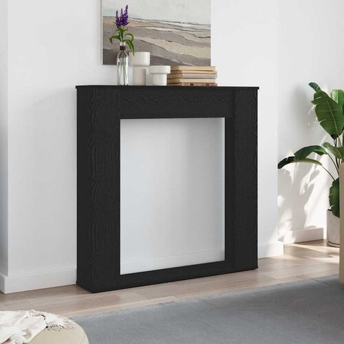 vidaXL Obloga za kamin Črni hrast 100x20x100 cm Inženirski les Cene