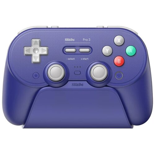 8BitDo bežični gamepad pro 3 BT/2.4Ghz/Multi platform/vibracija/hall effect/tmr/purple edition+dock Cene