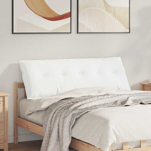 vidaXL Poglavni vzglavnik Bela 140 x 19 x 50 cm blago Cene