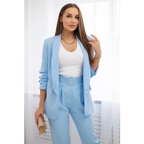 Kesi Włoski Elegant set of jackets and trousers blue Slike