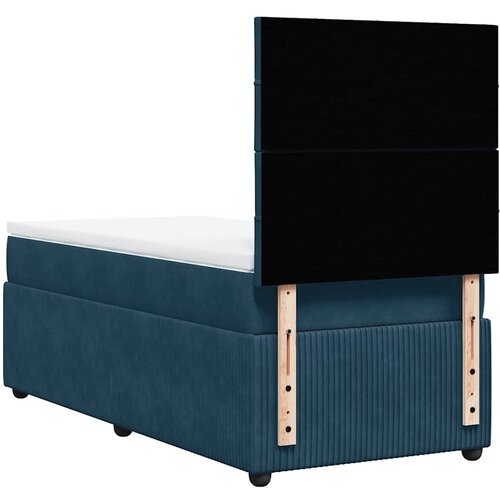 Box spring krevet s madracem tamnoplavi 90x200 cm bar&amp;scaron;unasti Slike