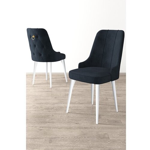 Hanah home Newa set stolica, 46x94x46 cm, 6 dijelova, antracit-bijela Cene