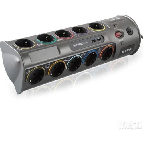 S-link SP10AF 10xšuko/2xUSB Kabl surge Cene