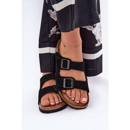 Big Star Suede Ladies Sandals With Buckles Cene