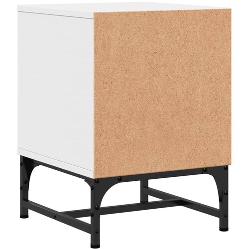  Noćni ormarići sa staklenim vratima 2 kom bijeli 35x37x50 cm Slike