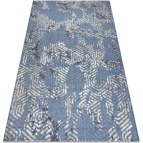 RugsX Preproge Preproga Strukturni SOLE D3841 šesterokotniki - P 120x170 cm Modra Cene