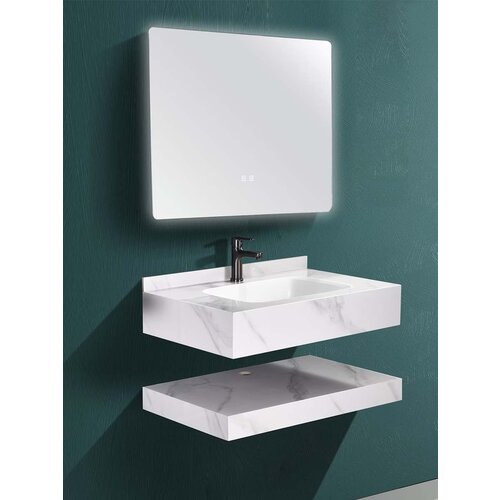 Sandonna Kupatilski set 60x50cm 1009 - Umivaonik belo/sivi sa policom i led ogledalom Cene