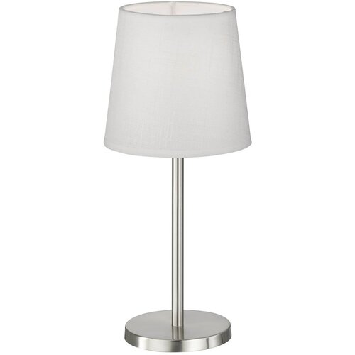 Fischer &amp;amp; Honsel Bela/v srebrni barvi namizna svetilka s tekstilnim senčilom (vi&amp;scaron;ina 30 cm) Eve &amp;ndash; Slike