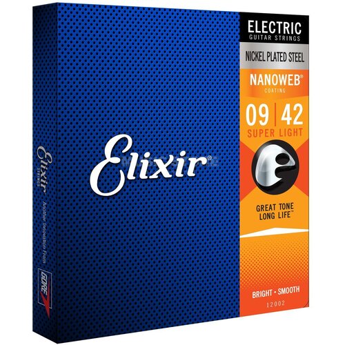 Elixir Žice za električnu gitaru 12002 Super Light, .009-.042 Slike