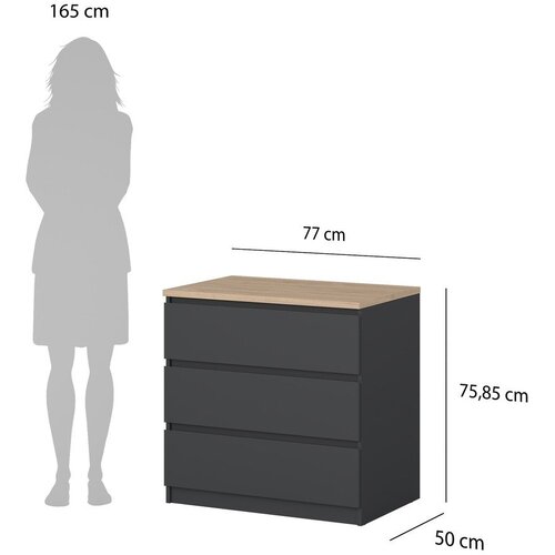 Tvilum Temno siva komoda 77x76x50 cm Naia &amp;ndash; Slike