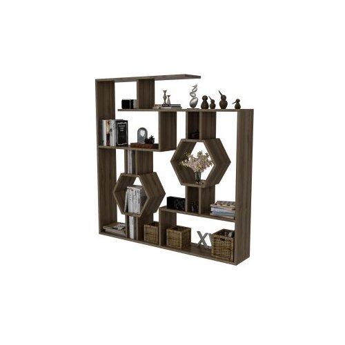 Woody Fashion polica za knjige tamara walnut Slike