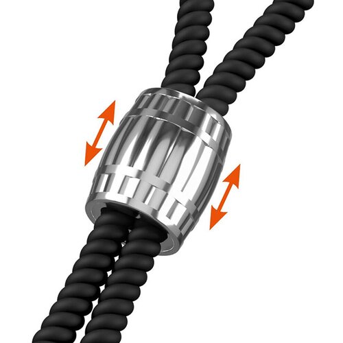 Rebel Heavy Rope Cock Strap with 2 Loops Black Slike
