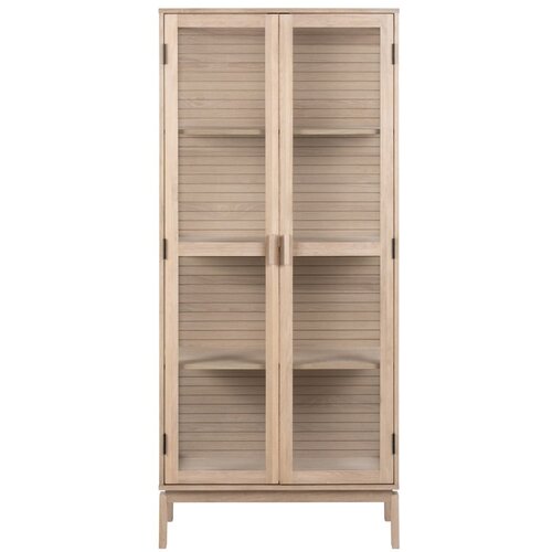 Actona Vitrina u dekoru hrasta u prirodnoj boji 80x180 cm Linley – Cijene