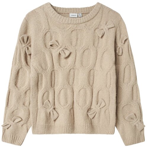 name it pulover DR 13247503 NKFOLIVIA LS KNIT D bež 122/128 Cene