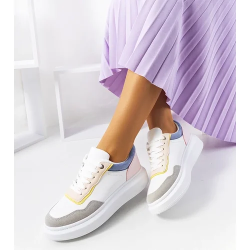 D/CEO Women's white Selma Blue sneakers