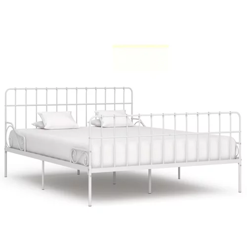  za krevet s podnicama bijeli metalni 200 x 200 cm