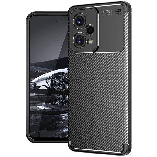 Techsuit CarbonFiber maska za Xiaomi Redmi Note 12 5G / Poco X5 &amp;ndash; crna Slike