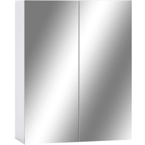 Maison Chic Kopalniška omarica - Kopalniški kabinet z ogledalom bela 60x15x75 cm MDF, (21794621) Cene