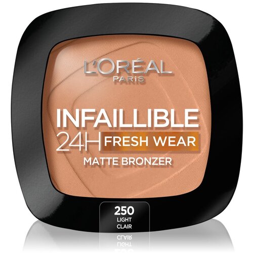L&amp;acute;Or&amp;eacute;al Paris Infaillible Fresh Wear 24h bronzer s mat efektom nijansa 250 Light 9 g Slike