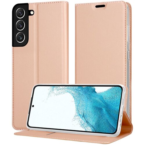 Cadorabo Case, združljiv s Samsungom v elegantnem rosă &permil; Gold - za&scaron;čitni pokrov z magnetnim zapiranjem, stoječo funkcijo in režo za kartico, (20694887) Cene