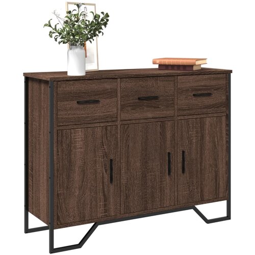 vidaXL Komoda boja smeđeg hrasta 97x32,5x74,5 cm od konstruiranog drva Cene