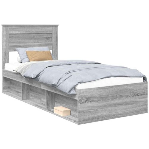  Okvir za krevet s madracem Siva Sonoma 90 x 200 cm Slike