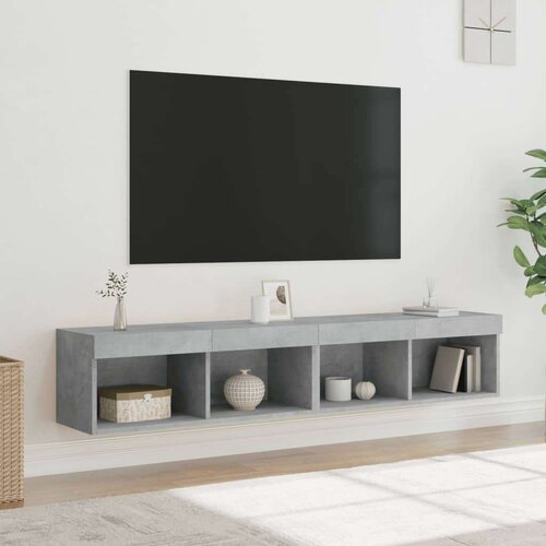 TV ormarići s LED svjetlima 2 kom siva boja betona 80x30x30 cm Cijene
