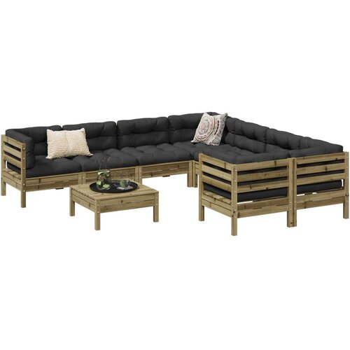 9-dijelni set vrtnih sofa s jastucima od impregnirane borovine Cijene