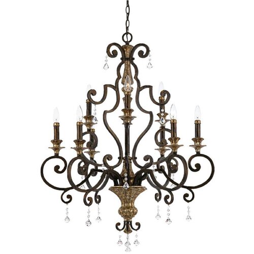 Elstead Lighting Elstead Marquette Lestenec z 9 lučmi, antično bronasta površina, E14, (22099745) Cene