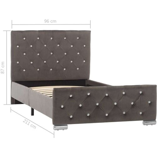  Za krevet od tkanine sivi 90 x 200 cm Slike