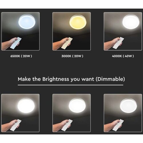  LED prigu&amp;scaron;iva stropna svetiljka LED/40W/230V 3000K/4000K/6500K + daljinski upravljač Slike