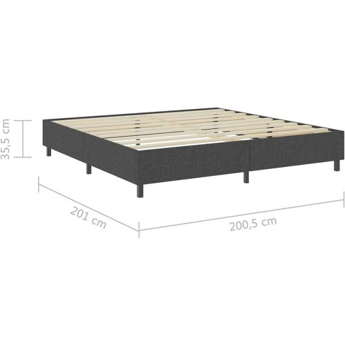 Box spring okvir za krevet od tkanine sivi 200 x 200 cm Slike
