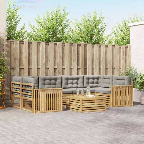  Set vanjskih sofa 7 kom. Bijela i svjetlosiva Cene